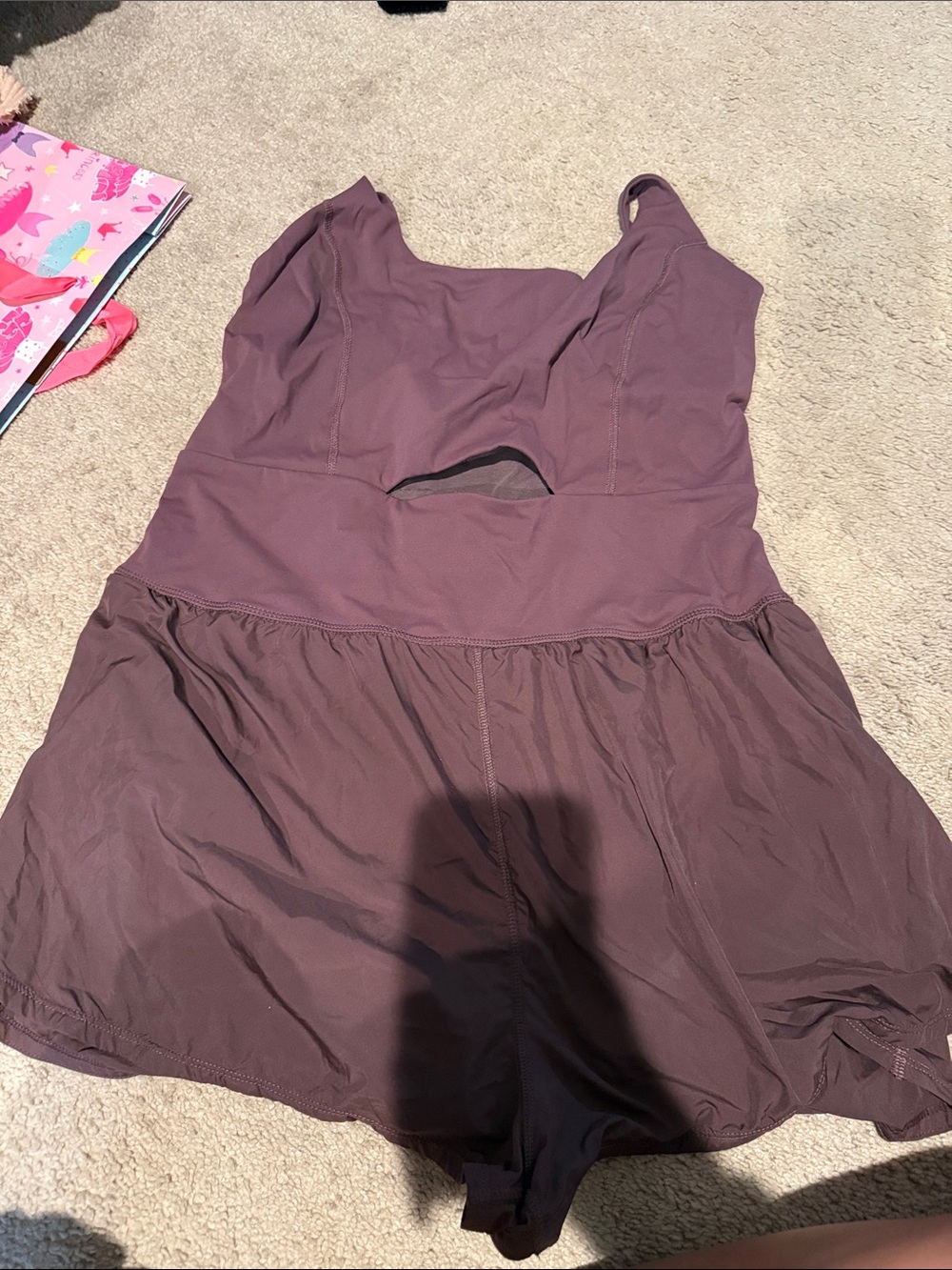 Free People Plum One-Piece Romper Swimdress
